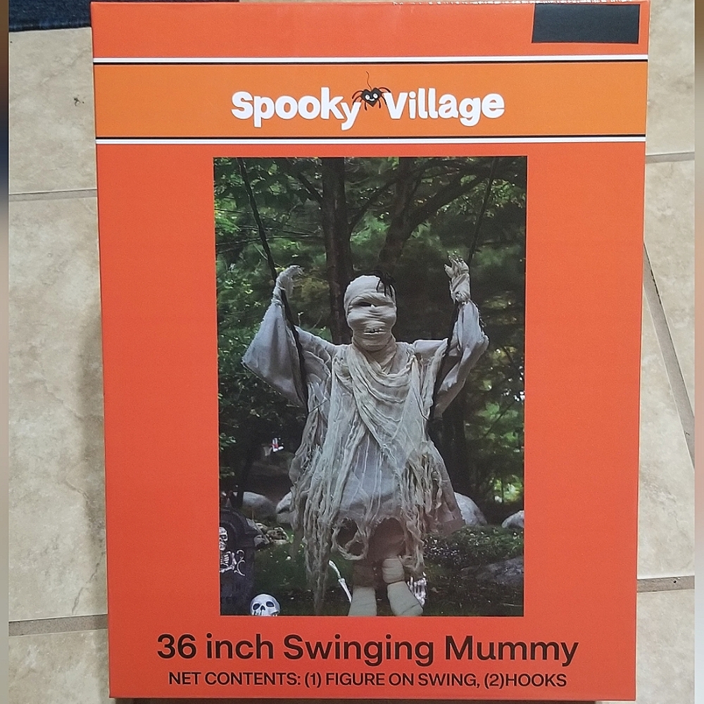 Halloween Spooky Village 36 Inch Swinging Mummy Prop